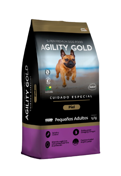 AGILITY PEQ ADUL PIEL * 8 KG